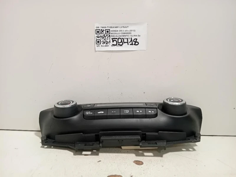 Modulo Comando Riscaldamento Clima 79600-T1GE414M1 Honda CR-V IV 2012