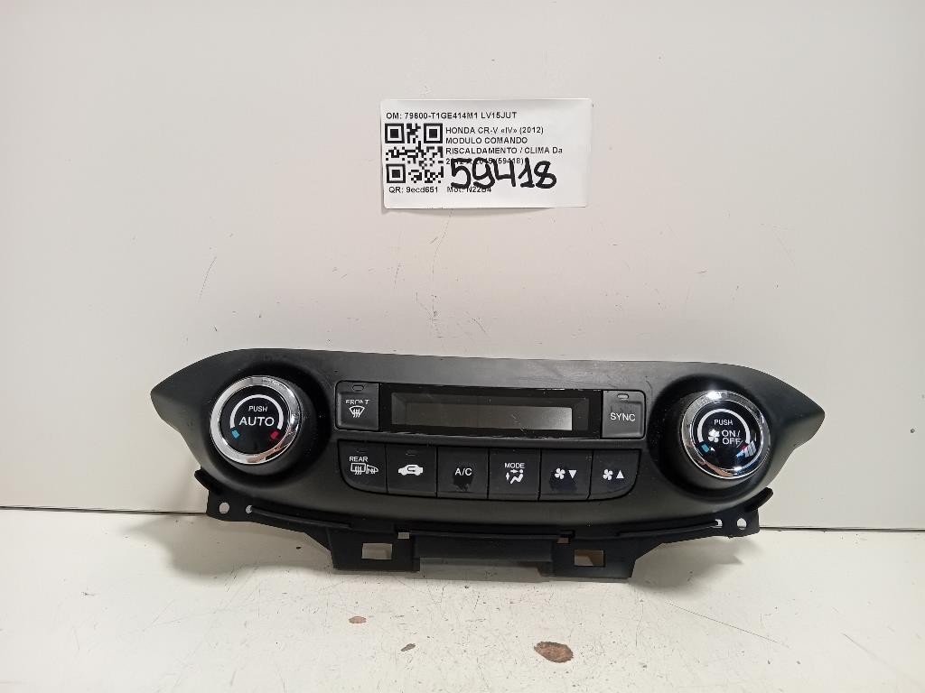 Modulo Comando Riscaldamento Clima 79600-T1GE414M1 Honda CR-V IV 2012