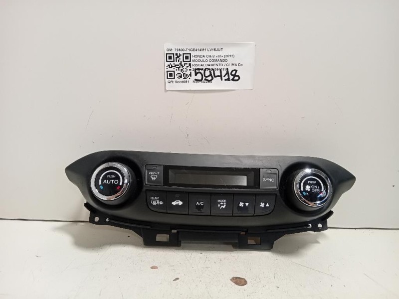 Modulo Comando Riscaldamento Clima 79600-T1GE414M1 Honda CR-V IV 2012