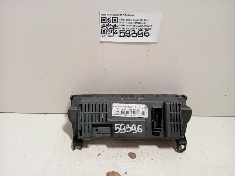 Modulo Comando Riscaldamento Clima A1718300785 Mercedes Classe SLK R171 2004
