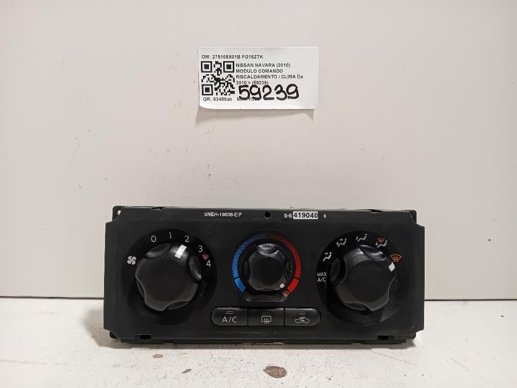 Modulo Comando Riscaldamento Clima 275105X01B Nissan Navara 2010