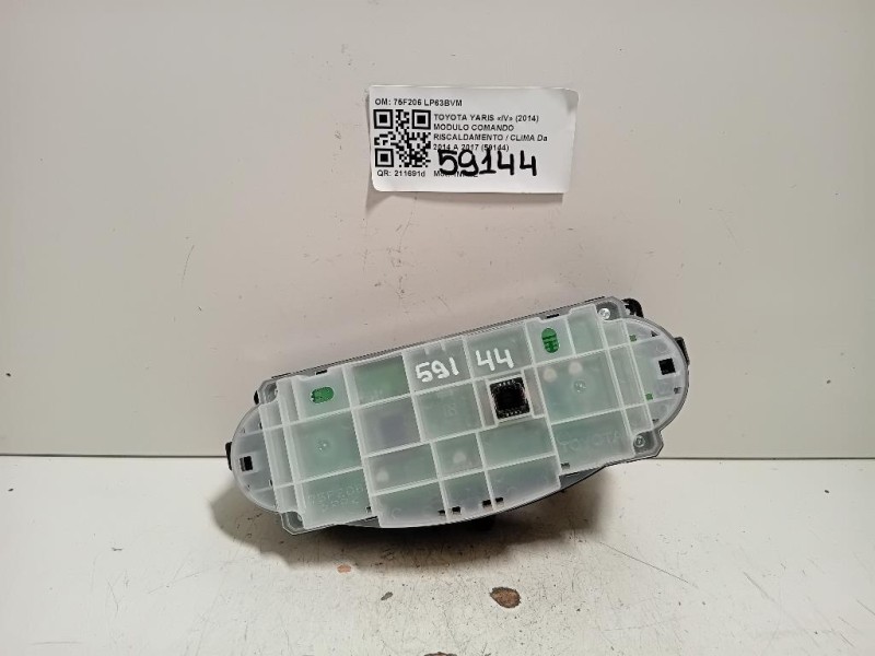 Modulo Comando Riscaldamento Clima 75F206 Toyota Yaris IV 2014