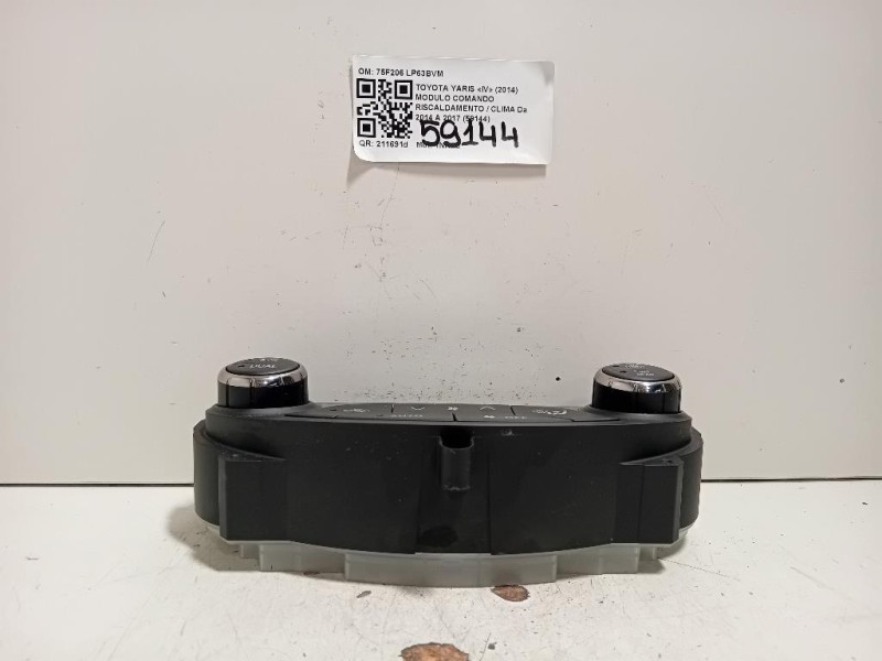 Modulo Comando Riscaldamento Clima 75F206 Toyota Yaris IV 2014