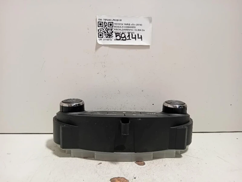 Modulo Comando Riscaldamento Clima 75F206 Toyota Yaris IV 2014