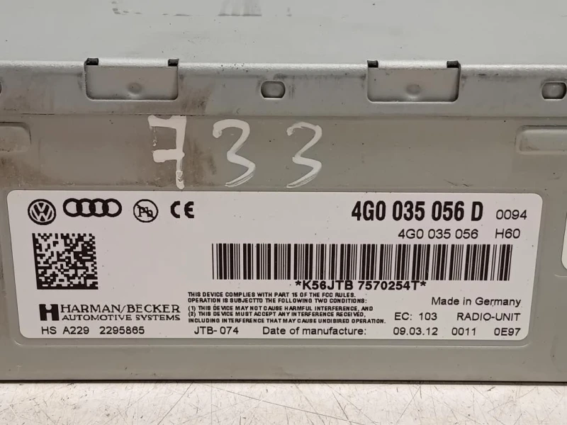 Navigatore Satellitare 4G0035056D Audi A4 8K2 2012