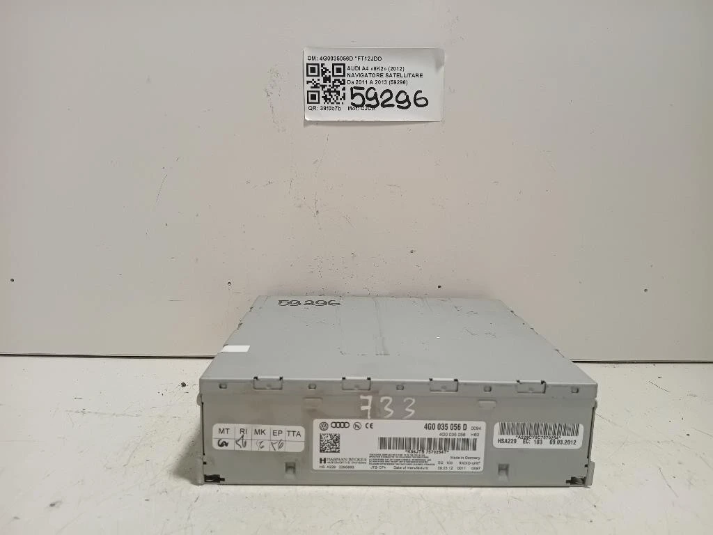Navigatore Satellitare 4G0035056D Audi A4 8K2 2012