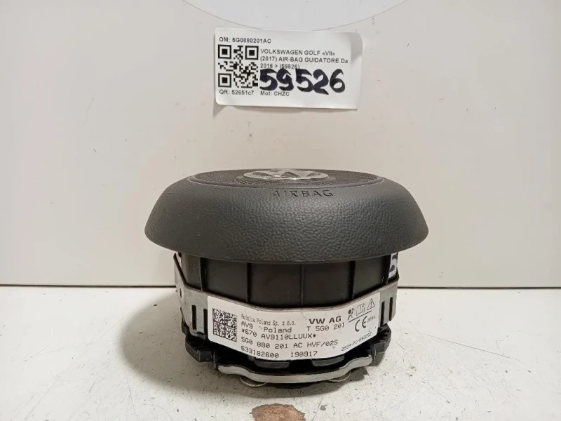 Air-bag Guidatore 5G0880201AC Volkswagen GOLF VII 2017