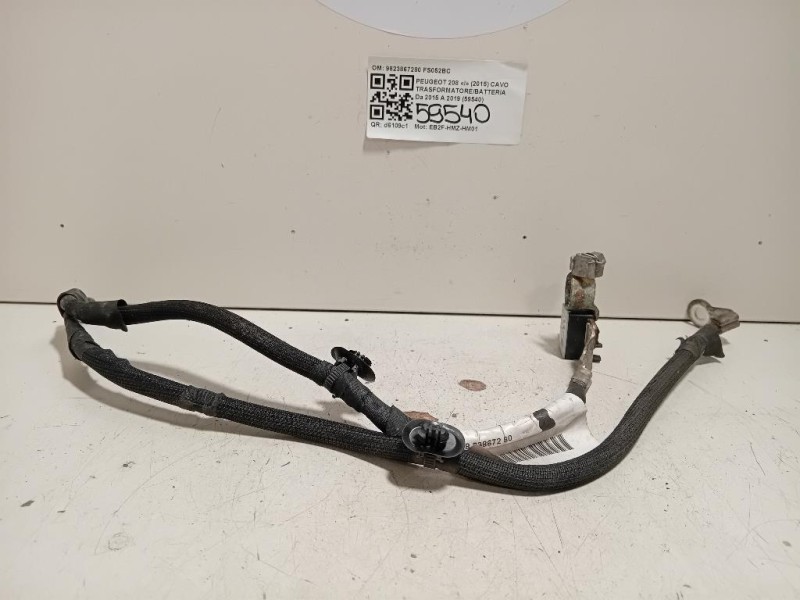 CAVO Trasformatorebatteria 9823867280 Peugeot 208 I 2015