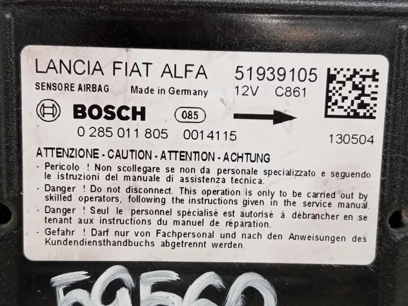 Centralina Air-bag 51939105 Lancia Ypsilon III 2011