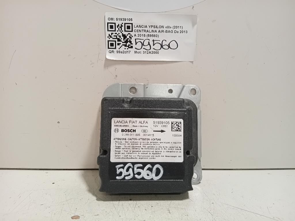 Centralina Air-bag 51939105 Lancia Ypsilon III 2011