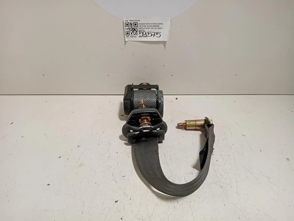 Cintura DI Sicurezza Sedile POST DX 75602-09100 Ssangyong Kyron 2005