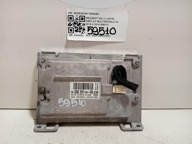 Display Multimediale 9825029180 Peugeot 208 I 2015