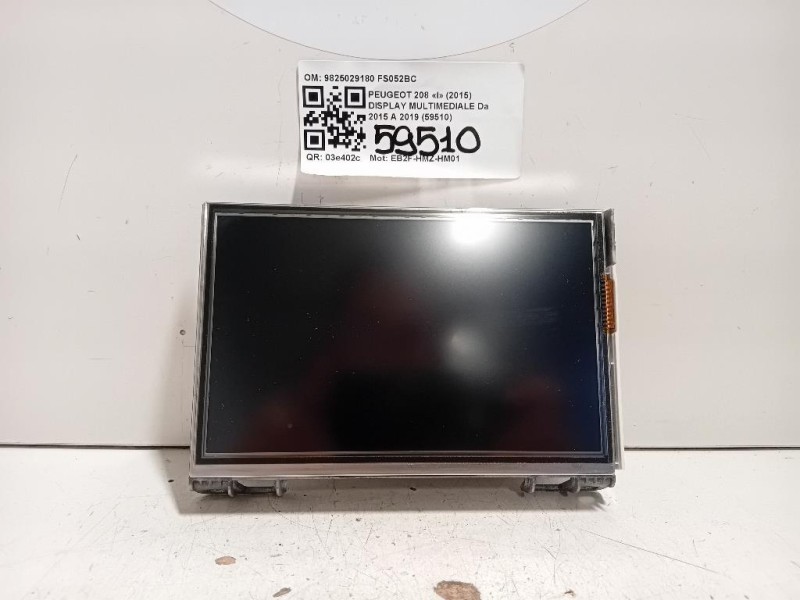 Display Multimediale 9825029180 Peugeot 208 I 2015
