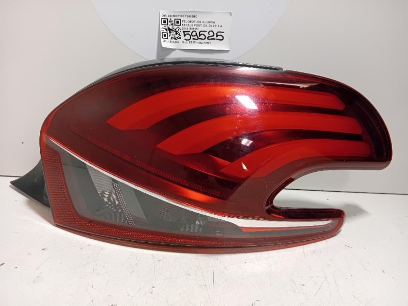 Fanale POST DX 9825601180 Peugeot 208 I 2015