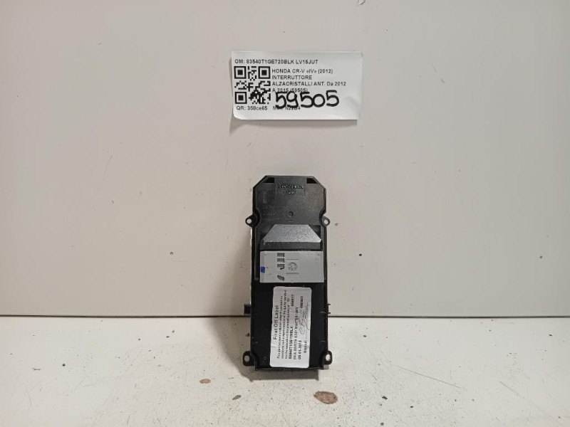Interruttore Alzacristalli ANT 83540T1GE720BLK Honda CR-V IV 2012