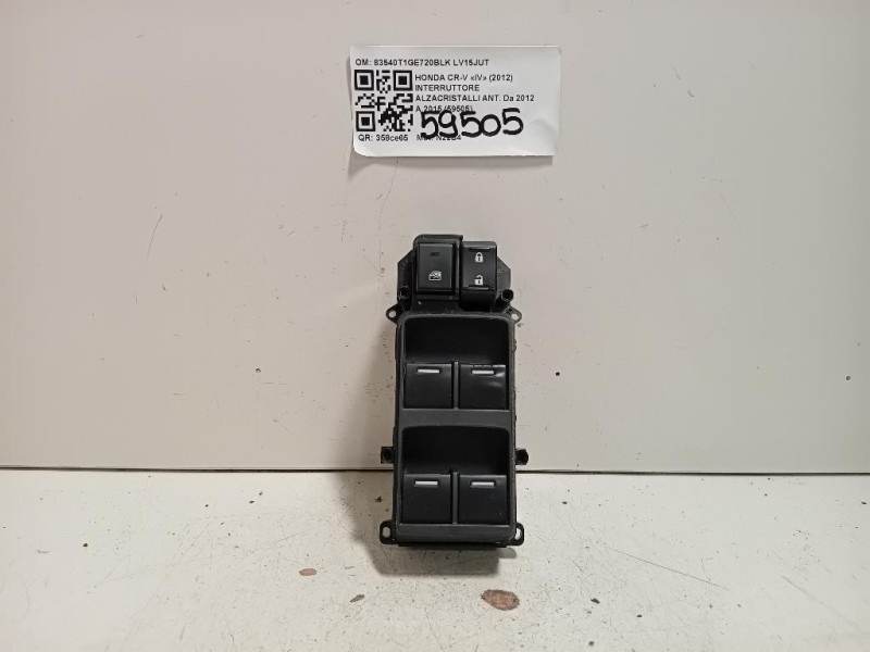 Interruttore Alzacristalli ANT 83540T1GE720BLK Honda CR-V IV 2012