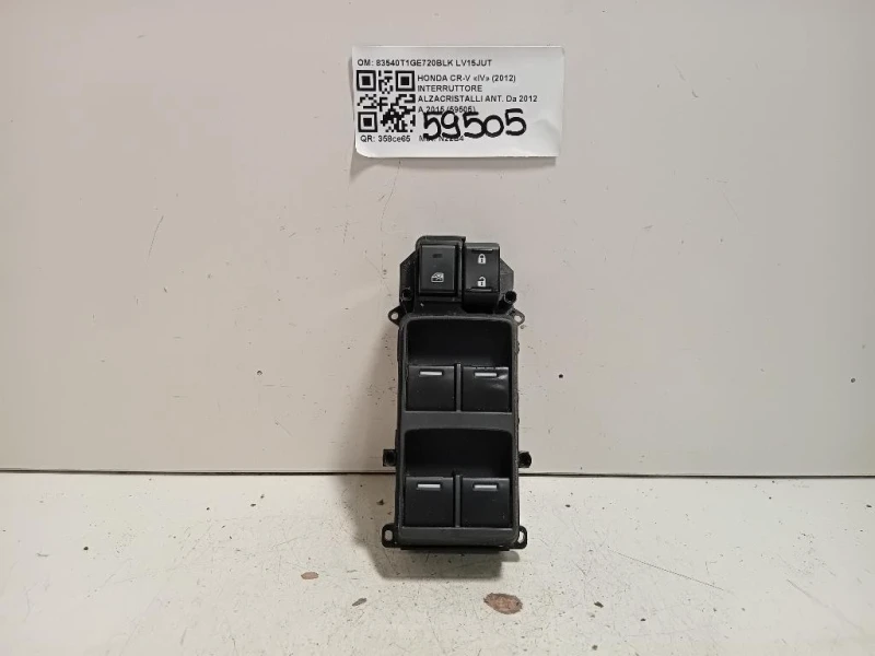 Interruttore Alzacristalli ANT 83540T1GE720BLK Honda CR-V IV 2012