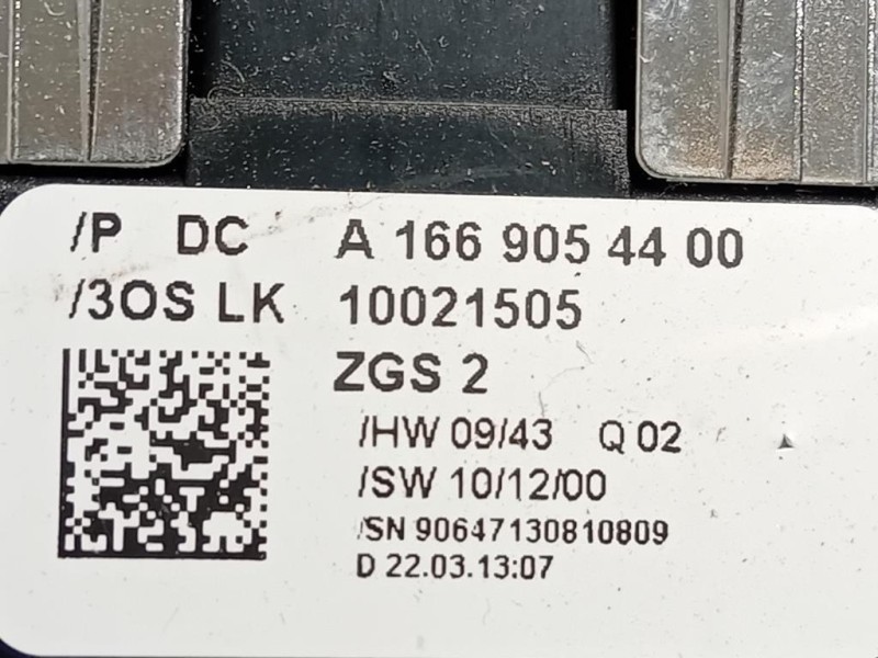 Interruttore Alzacristalli ANT DX A1669054400 Mercedes Classe ML W166 2012