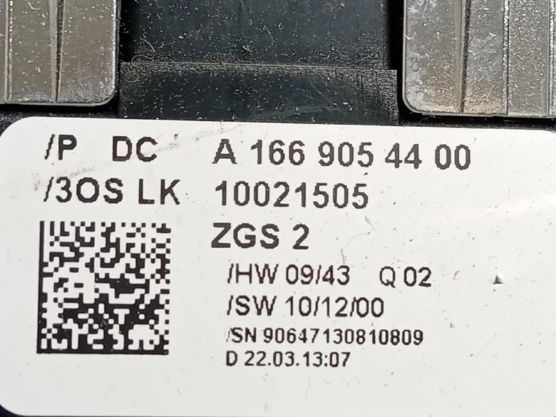 Interruttore Alzacristalli ANT DX A1669054400 Mercedes Classe ML W166 2012