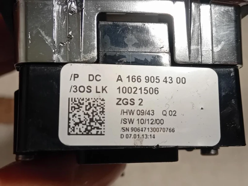 Interruttore Alzacristalli ANT SX A1669054300 Mercedes Classe ML W166 2012