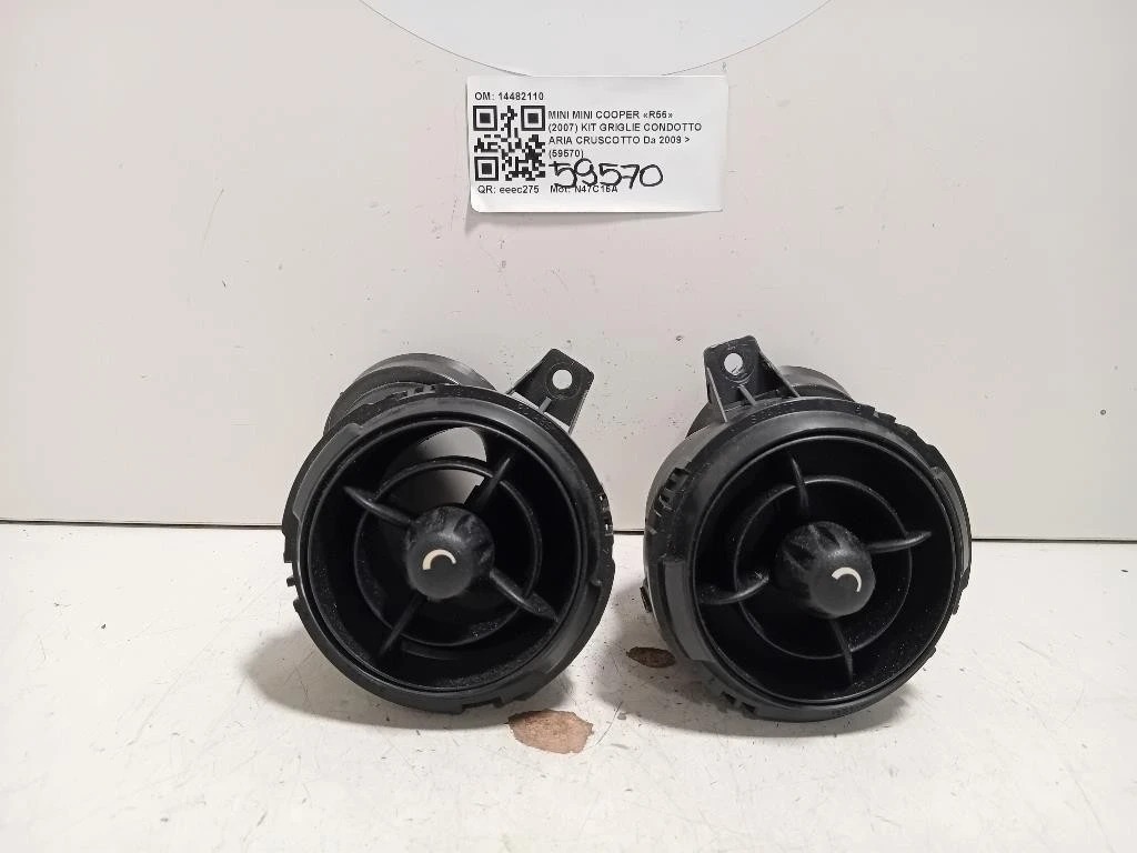 KIT Griglie Condotto ARIA Cruscotto 14482110 Mini MINI Cooper R56 2007
