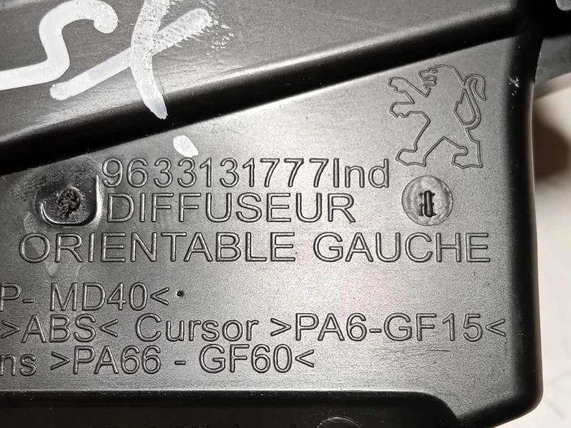 KIT Griglie Condotto ARIA Cruscotto 1089169X1089170X Peugeot 208 I 2015