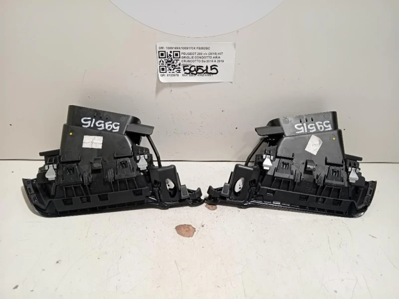 KIT Griglie Condotto ARIA Cruscotto 1089169X1089170X Peugeot 208 I 2015