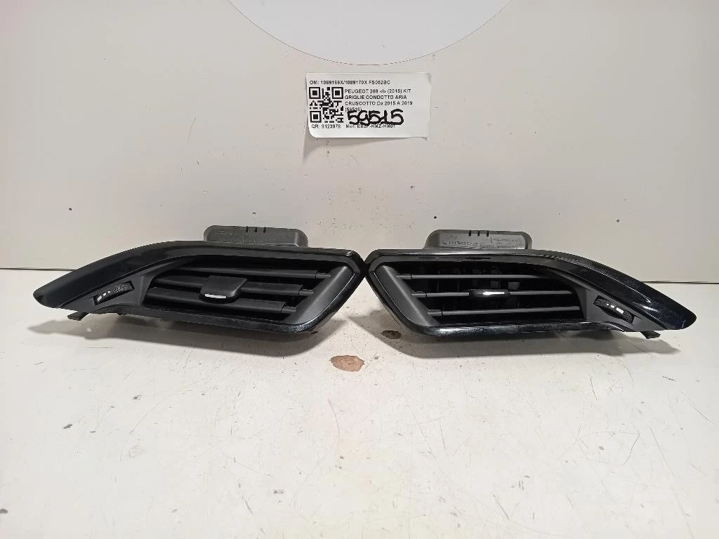 KIT Griglie Condotto ARIA Cruscotto 1089169X1089170X Peugeot 208 I 2015