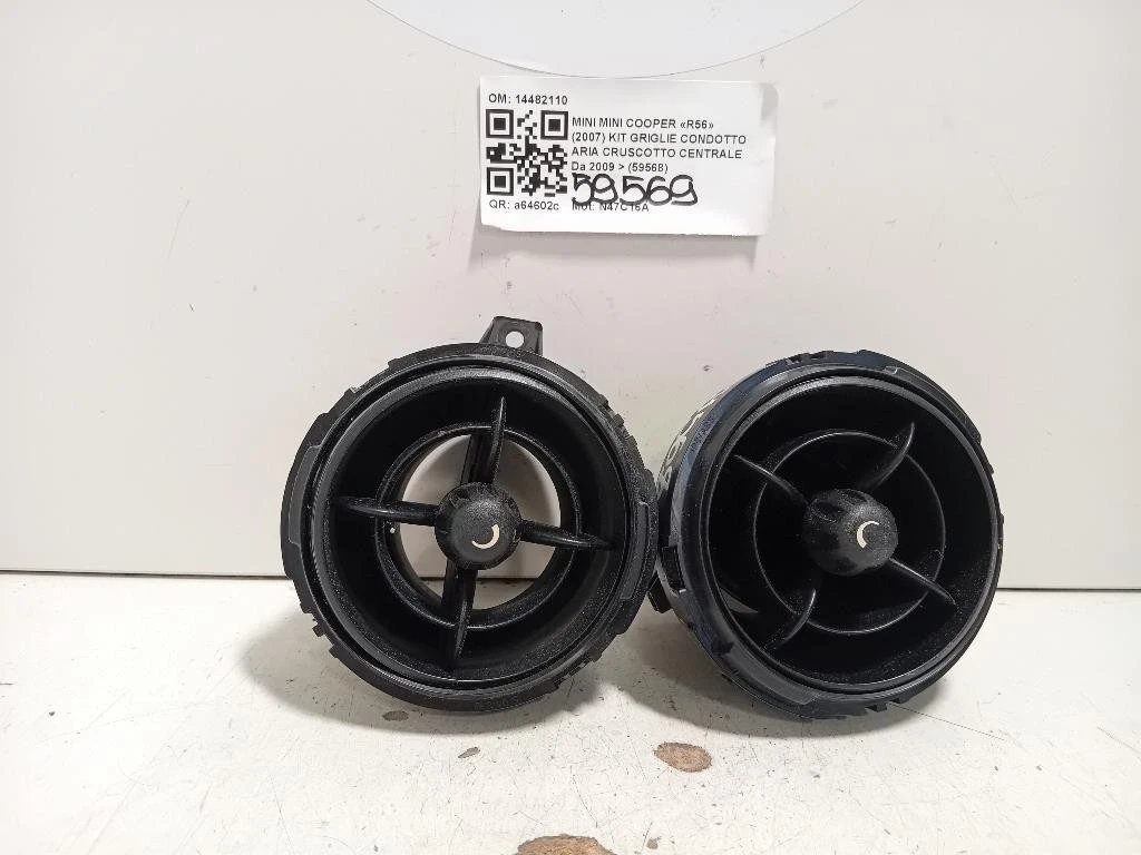 KIT Griglie Condotto ARIA Cruscotto Centrale 14482110 Mini MINI Cooper R56 2007