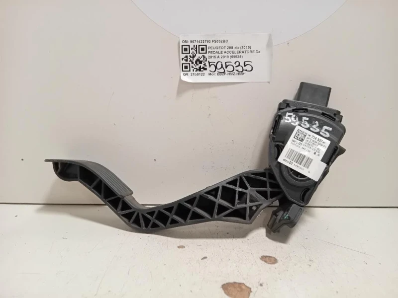 Pedale Acceleratore 9671433780 Peugeot 208 I 2015