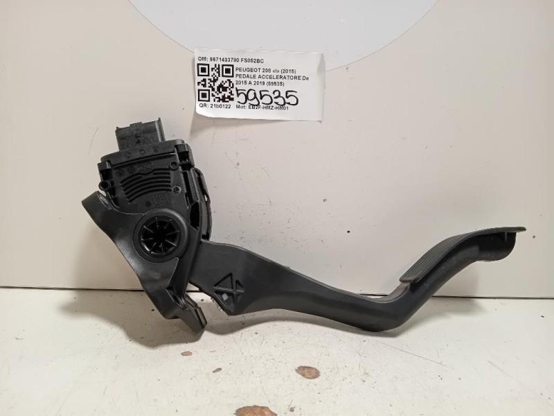 Pedale Acceleratore 9671433780 Peugeot 208 I 2015