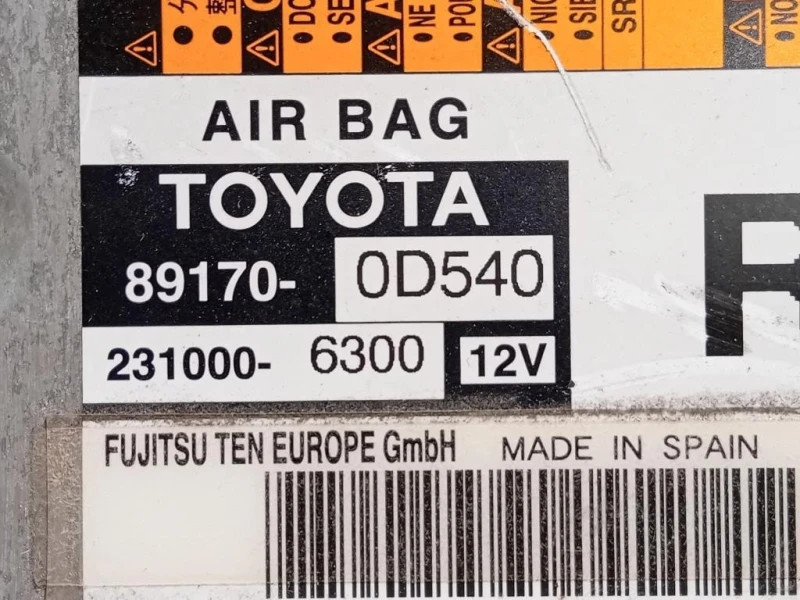 Centralina Air-bag 89170-0D540 Toyota Yaris IV 2014