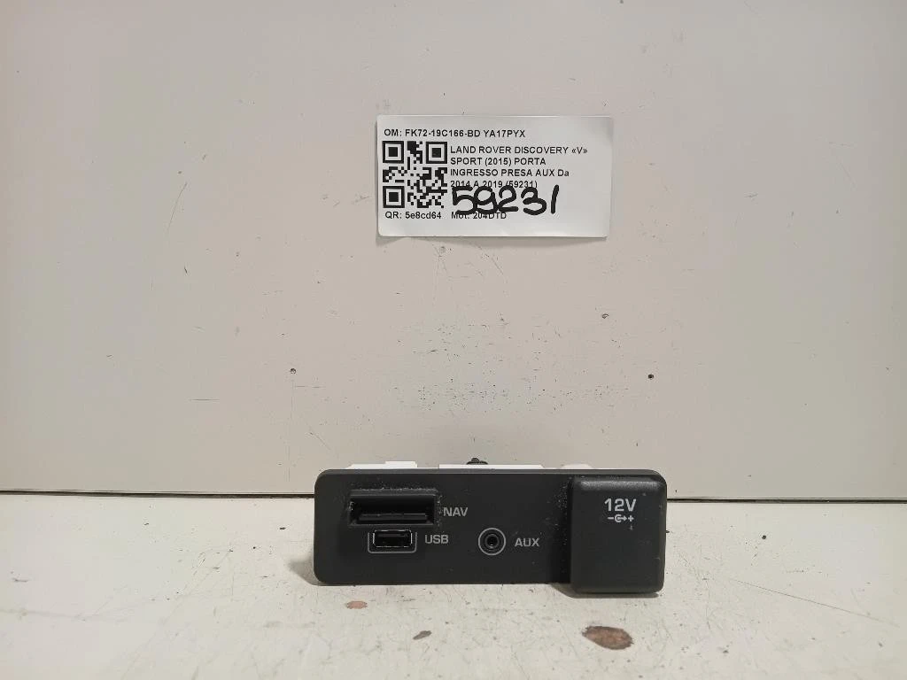 Porta Ingresso Presa AUX FK72-19C166-BD Land Rover Discovery V Sport 2015