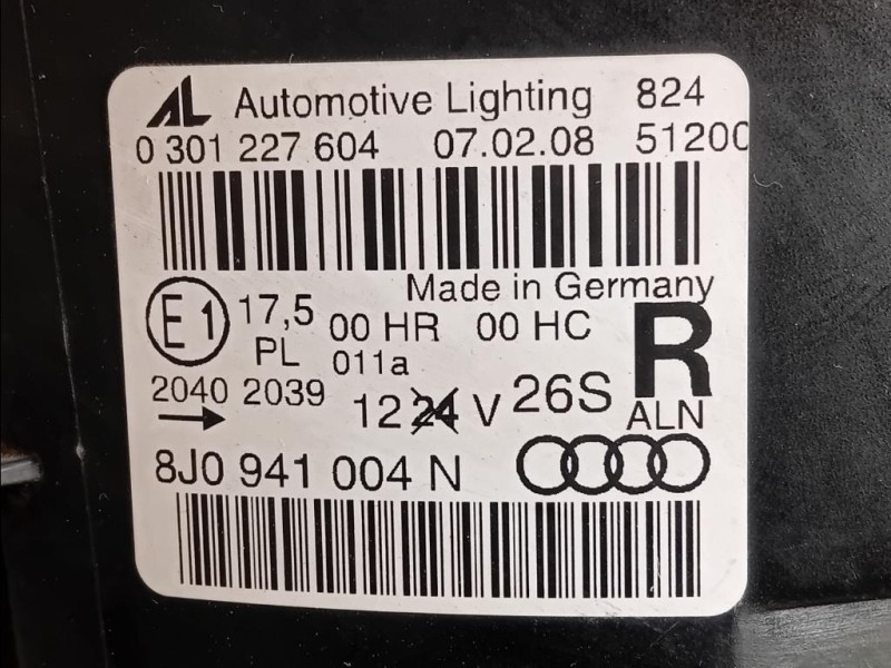 Proiettore ANT DX 8J0941004N Audi TT 8J3 2007