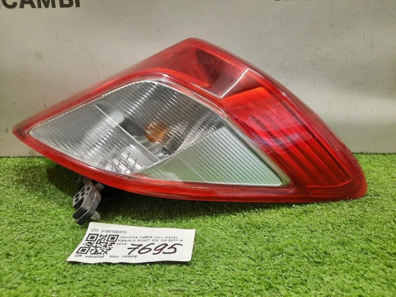Fanale POST DX 815510D370 Toyota Yaris IV 2012