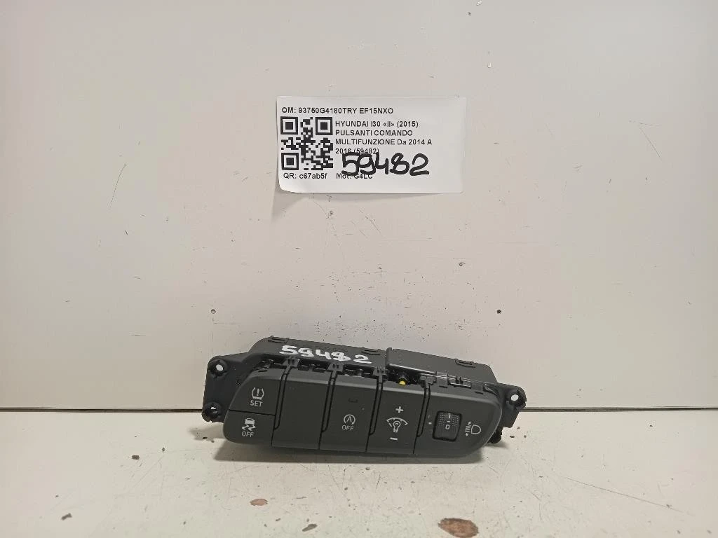 Pulsanti Comando Multifunzione 93750G4180TRY Hyundai I30 II 2015