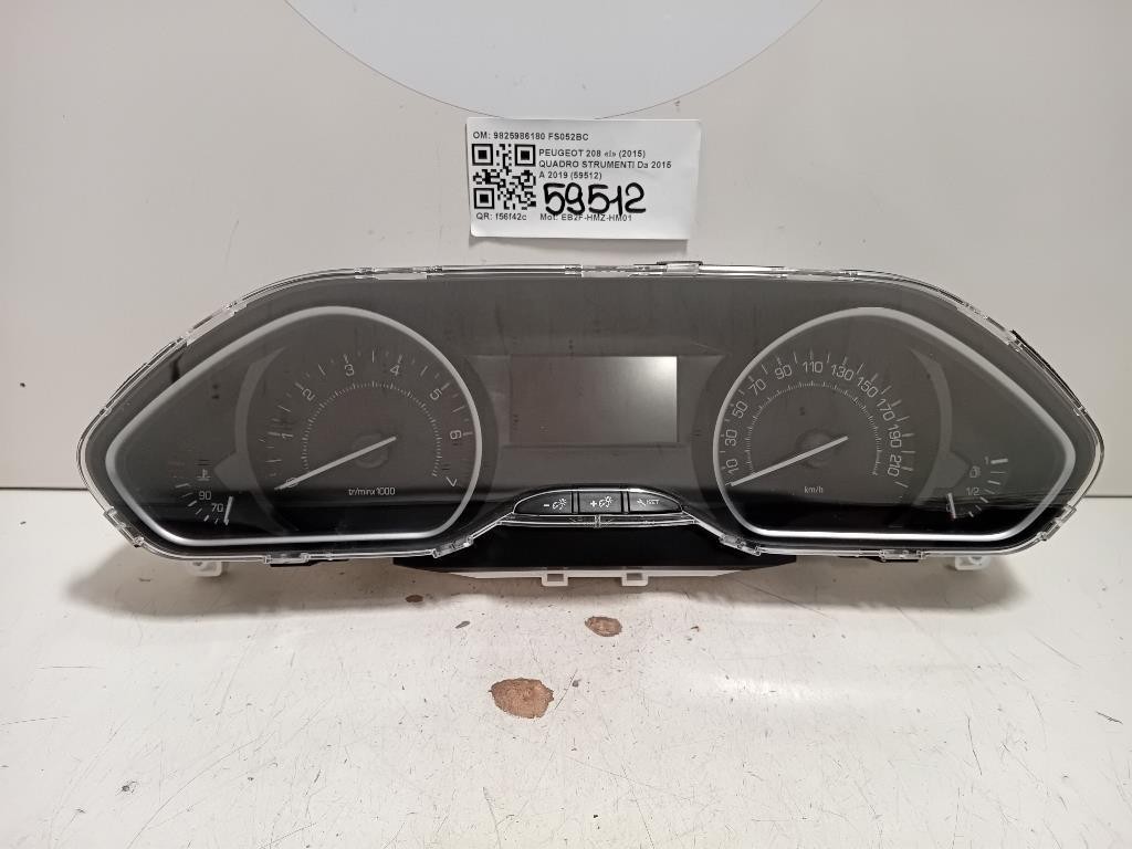 Quadro Strumenti 9825986180 Peugeot 208 I 2015