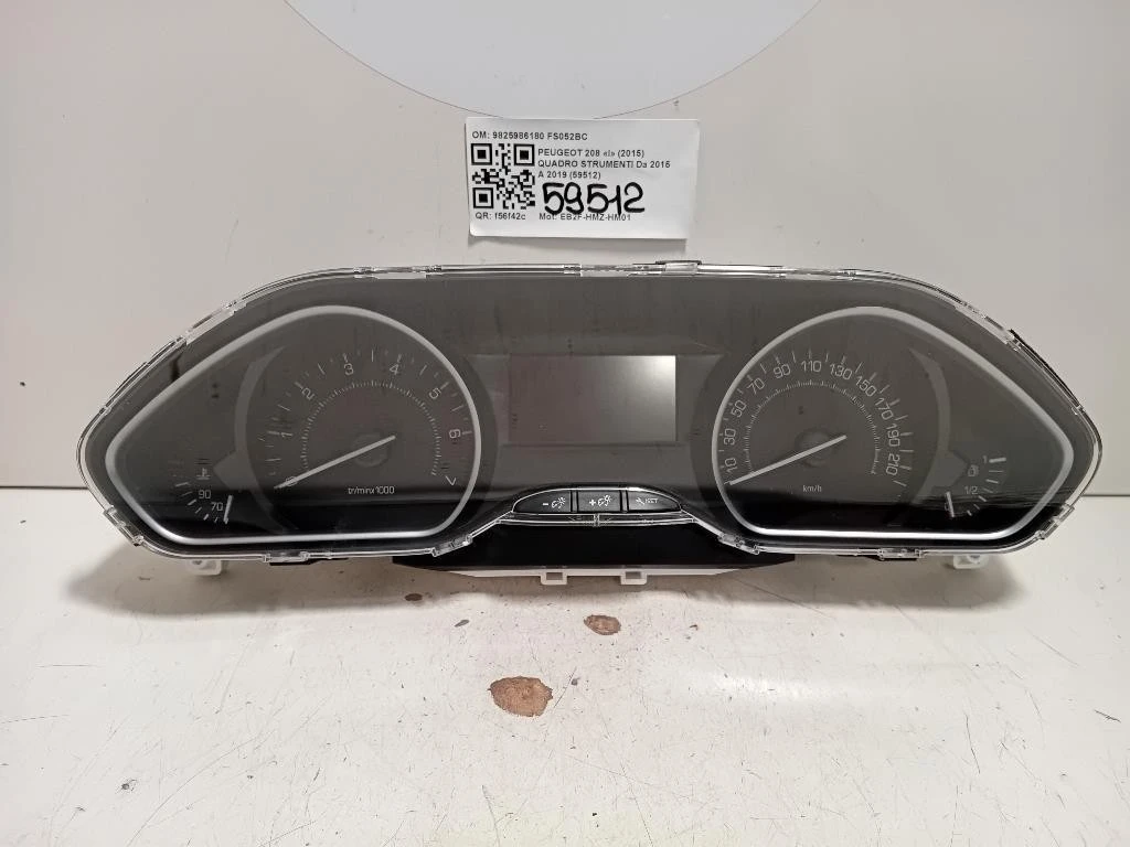 Quadro Strumenti 9825986180 Peugeot 208 I 2015