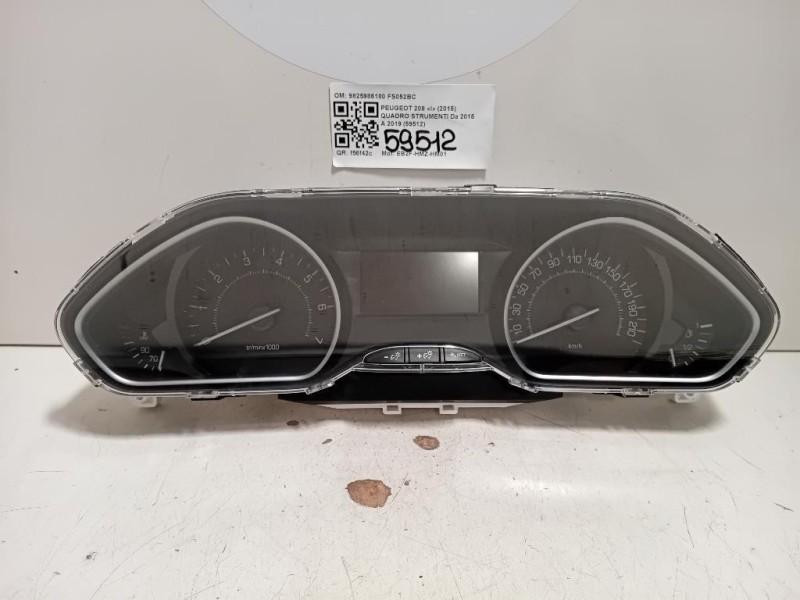 Quadro Strumenti 9825986180 Peugeot 208 I 2015