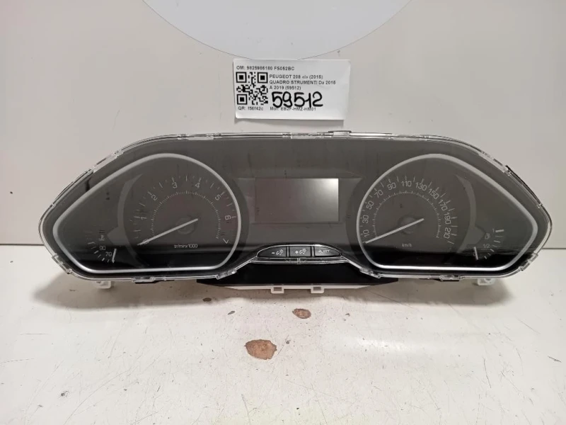 Quadro Strumenti 9825986180 Peugeot 208 I 2015