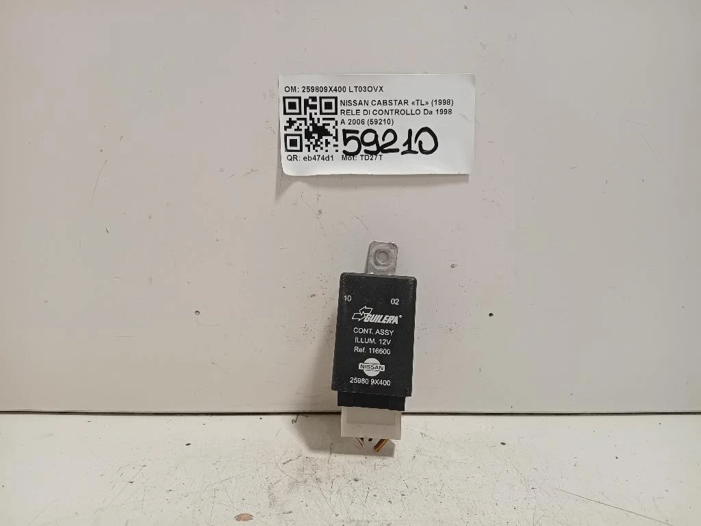 RELE DI Controllo 259809X400 Nissan Cabstar TL 1998