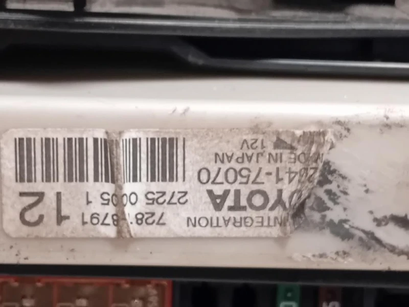 Scatola Fusibili 7281-8791 Toyota Prius II 2012