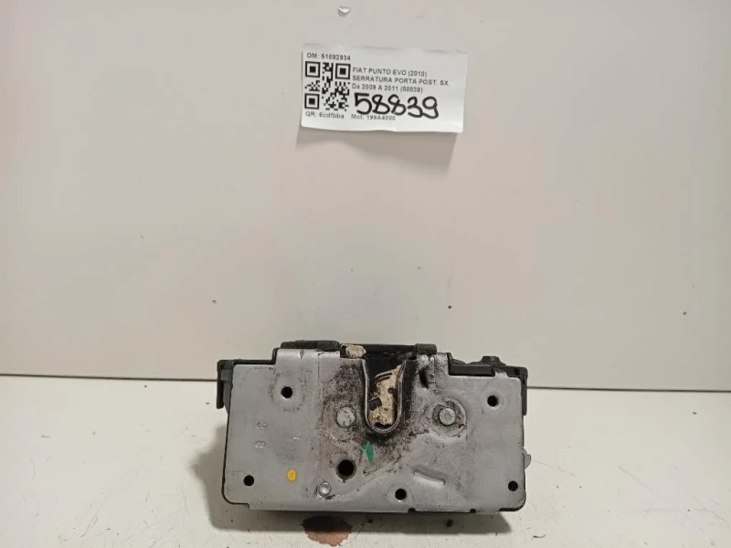Serratura Porta POST SX 51892934 Fiat Punto EVO 2010