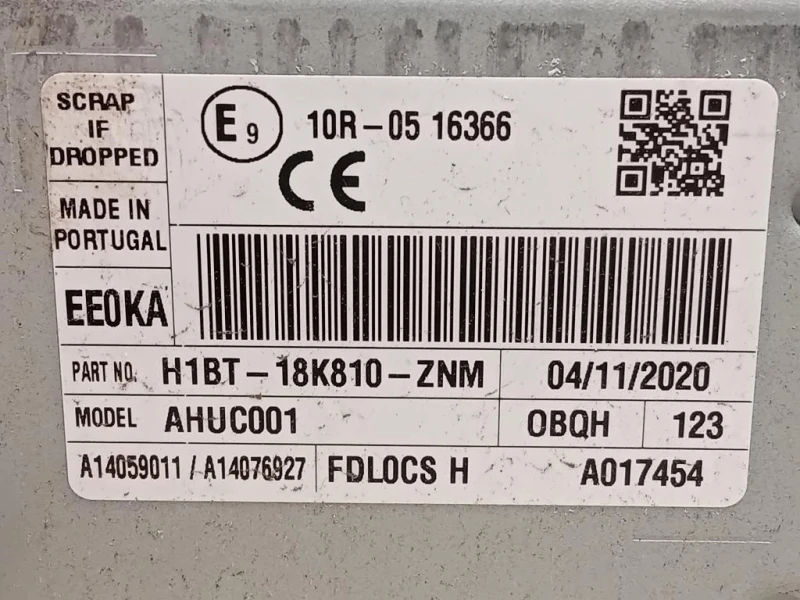 Unità Autoradio H1BT-18K810-ZNM Ford Fiesta VII 2017