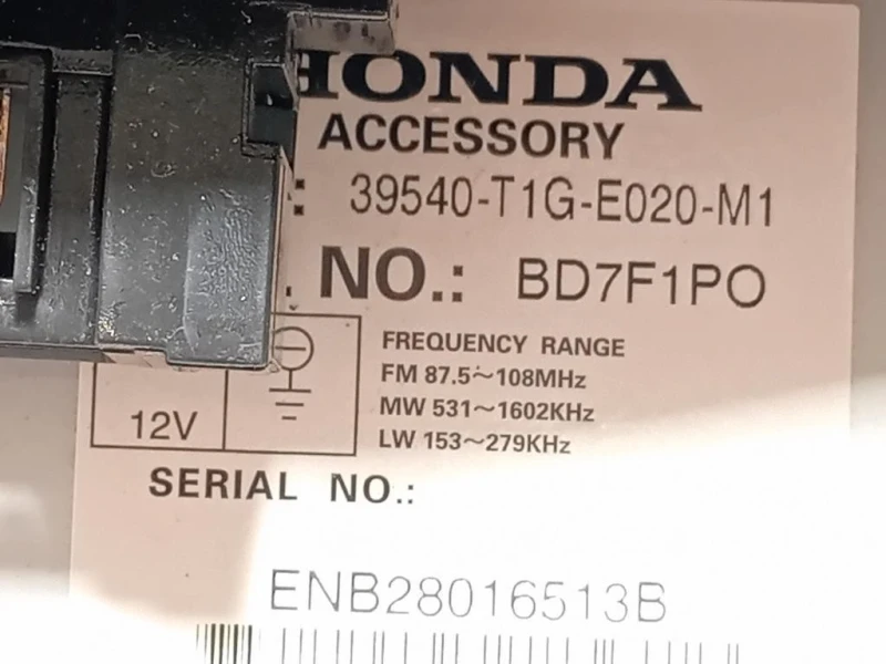 Unità Autoradio 39540-T1G-E020-M1 Honda CR-V IV 2012
