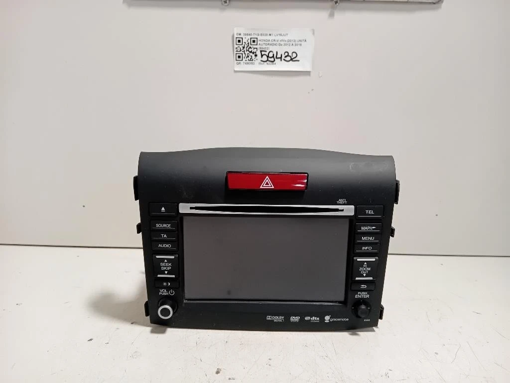 Unità Autoradio 39540-T1G-E020-M1 Honda CR-V IV 2012