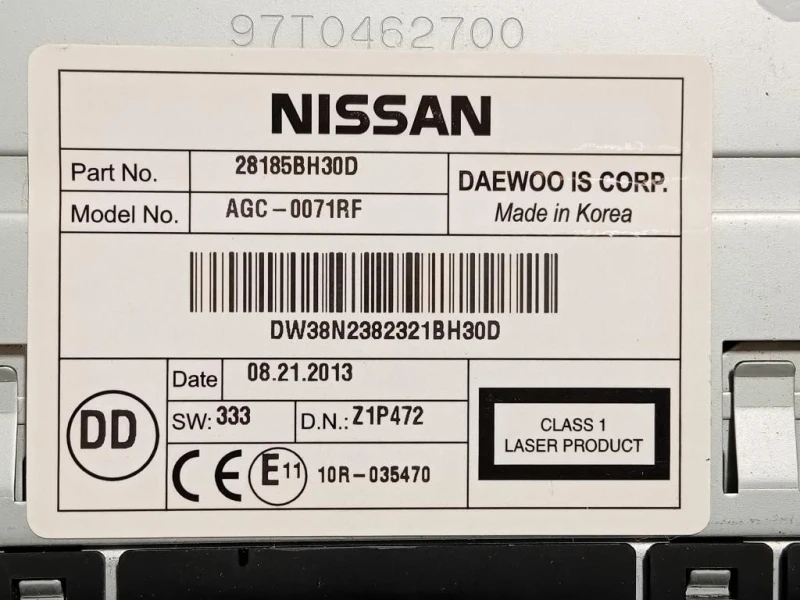 Unità Autoradio 28185BH30D Nissan Nv200 2009