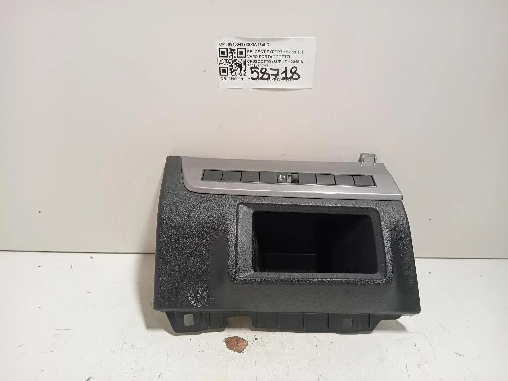 VANO Portaoggetti Cruscotto SUP 9810043980 Peugeot Expert III 2016