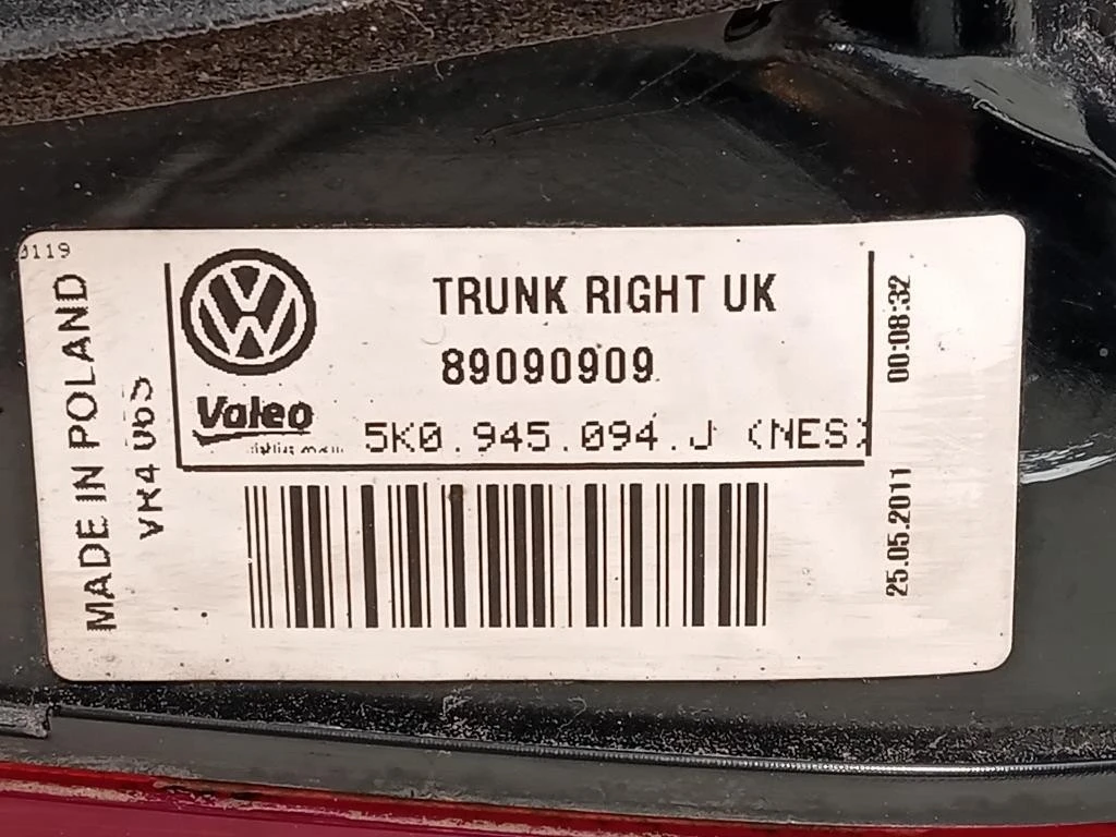 Fanale POST DX 5K0 945 094 J Volkswagen GOLF VI 2009