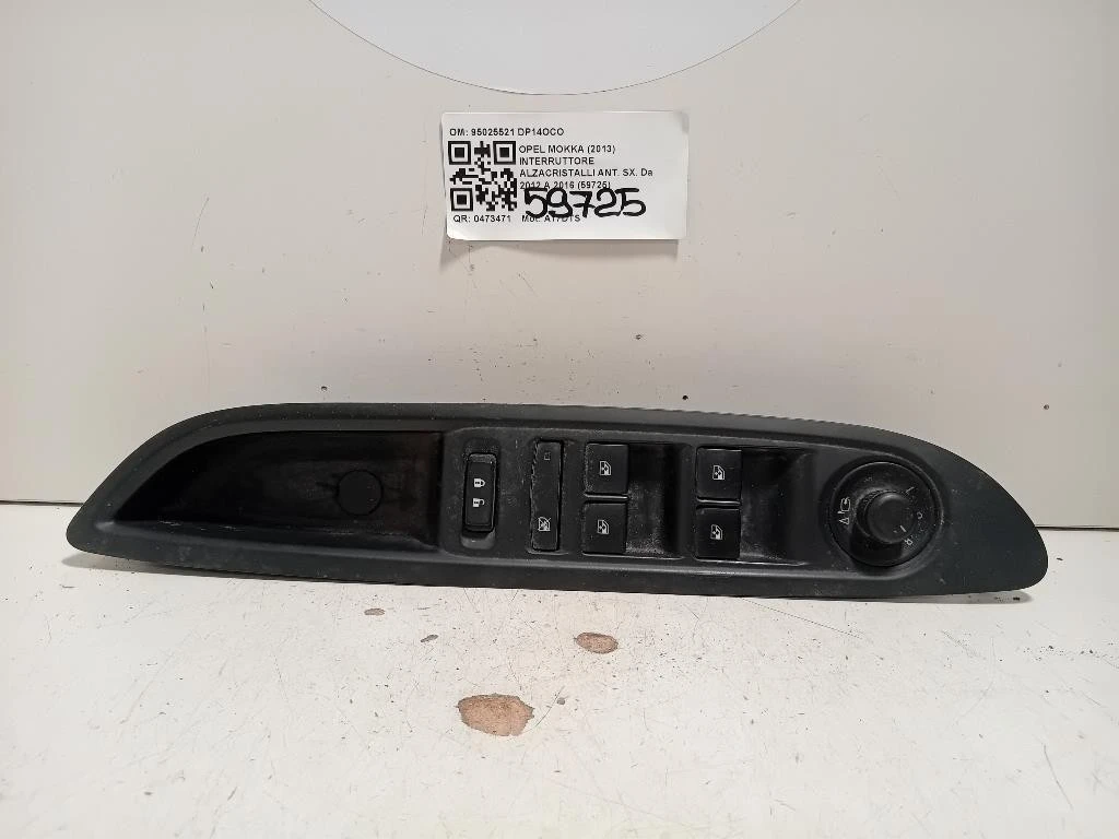 Interruttore Alzacristalli ANT SX 95025521 Opel Mokka 2013